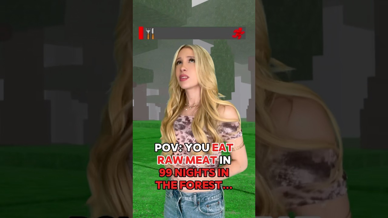 When You EAT “RAW MEAT” in 99 NIGHTS IN THE FOREST on ROBLOX… 🥩