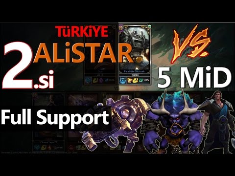TR Alistar 2.si vs 5 Mid! Full Support herolarıyla mümkün mü? (1 Bronz vs 5 Challenger içerir)