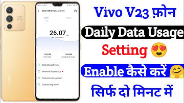 Vivo V23 Show Daily Data Usage Setting | How To Show Daily Data Usage Vivo V23
