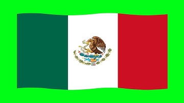 Green Screen Mexico Flag | Green Screen Mexico Waving Flag | Green Screen Mexico Animation Flag
