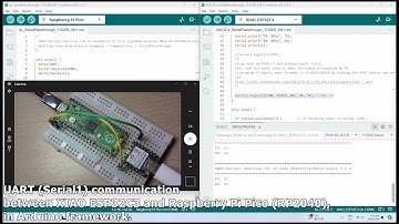 UART (Serial1) comm. between XIAO ESP32C3 and Raspberry Pi Pico (RP2040), in Arduino framework.
