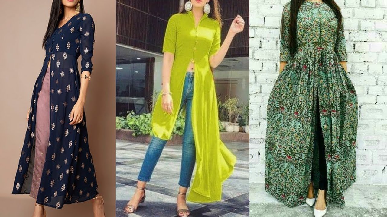 front open kurti design | letest jeans kurti designs | jeans kurti style  2020/2021 | kurti for girls