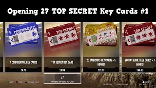 Opening 27 TOP SECRET Key Cards #1 - WoT Console