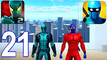 Power Spider Hero 2 Vs Blue Ninja Rope Hero - Gameplay Walkthrough Part 21 (iOS, Android)