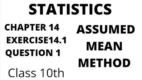 Q1(ASSUMED MEAN METHOD) EXERCISE 14.1 CHAPTER 14 STATISTICS CLASS 10TH by MSE.#education .#maths.