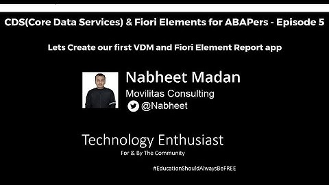 CDS(Core Data Services) & Fiori Elements for ABAPers - Episode 5