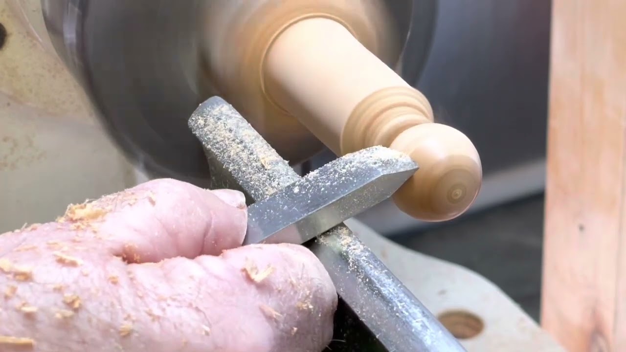 Turning a small sphere with the skew chisel