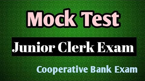 Mock Test For Junior Clerk Exam/Cooperative Bank Exam.Ep:347