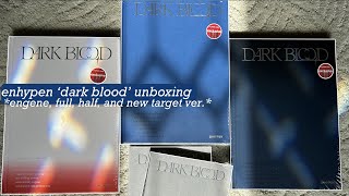 enhypen 'dark blood' unboxing ♡ (target full, half, & new, 2 engene versions!)