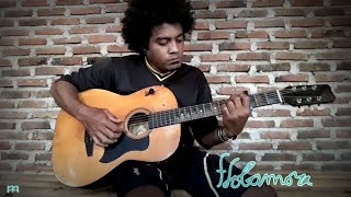 flobamora anak timor main sasando( akustik fingerstyle cover )