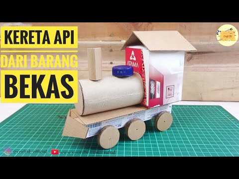 How to Make a Train From Paper | Cara Membuat Kereta Api dari Barang Bekas