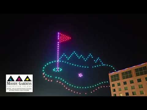 Moody Gardens Sunday Night Drone Show | A Journey to Galveston Island & Moody Gardens