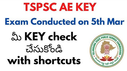 TSPSC AE Exam Key 2023  ||  Assistant Engineer  ||  General English Q. || Conducted on 05th March