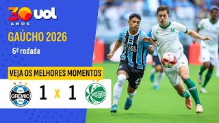 CAMPEONATO GAÚCHO 2026: MELHORES MOMENTOS GRÊMIO 1 x 1 JUVENTUDE