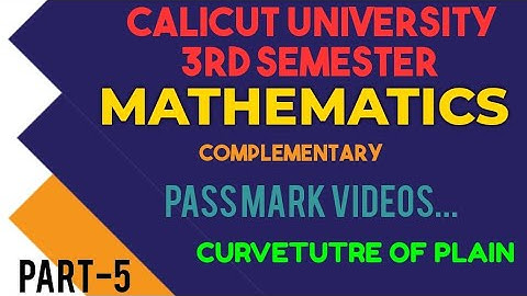 mathematics/3rd semester/pass mark/part-5/Calicut University #mathematics