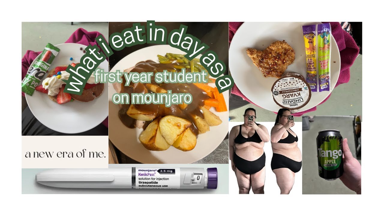 WHAT I EAT IN A DAY VLOG as a first year student on mounjaro!