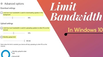 How to limit Windows Update bandwidth in Windows 10