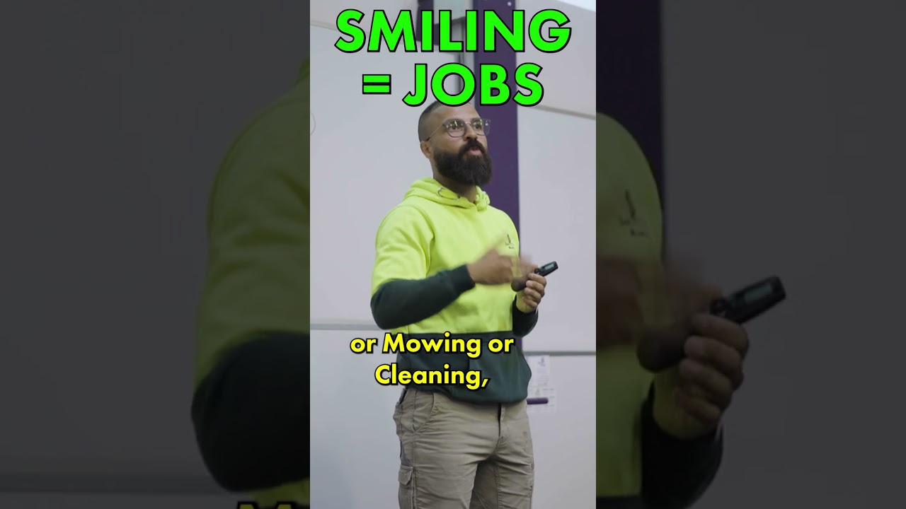 Smiling equals Jobs!