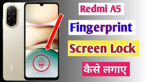 redmi a5 fingerprint lock setting/redmi a5 fingerprint screen lock how to set it