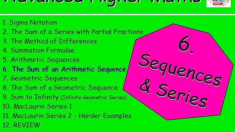 6.6 Sequences & Series 6: Sum of an Arithmetic Sequence – Advanced Higher Maths Lessons