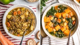 Cozy Vegan Soup Recipes || Healthy + Easy