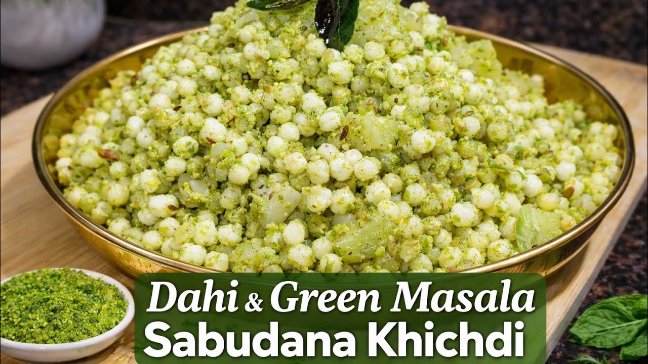 Green Masala + Dahi = Magic Sabudana Khichdi