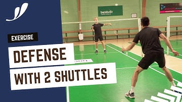 Get an AWESOME double defense with this exercise | Basic Feather | Badminton tutorial