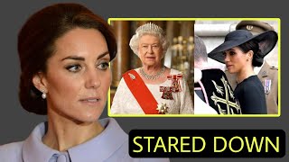 Princess Kate Deals Meghan NEW BLOW in shocking footage - Meghan STARED DOWN  after QEII death