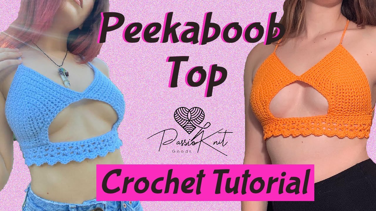 Jdesigns Crochet Peekaboo Bralette Medium customizable 