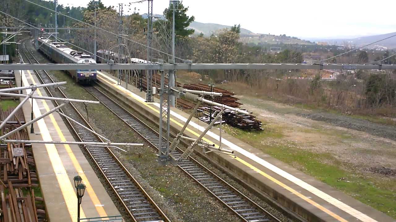 Train-spotting at Sfendali Greece (29/02/12)