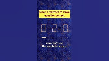 Fix the equation 8-2=0 by moving 2 sticks #shots #puzzles #logicpuzzles #mathspuzzle #hindipuzzles