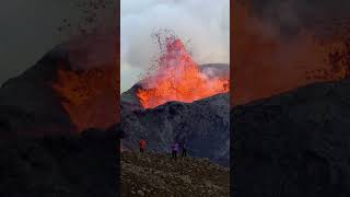 People near Volcano