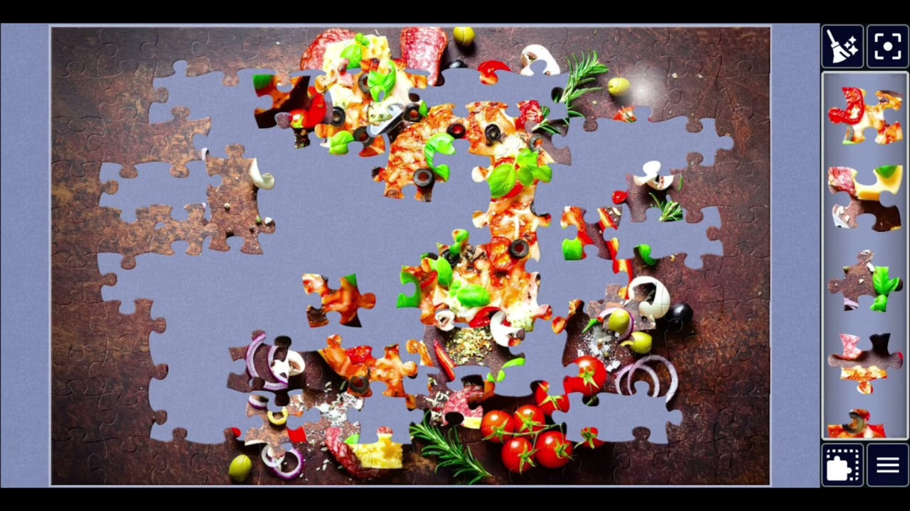 Pizza and ingredients on a rustic background🥰jigsawpuzzle 🧩🧩//#viralvideo #videos @jigsawpuzzle667 