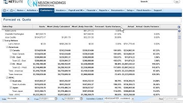 NetSuite Demo: Business Intelligence