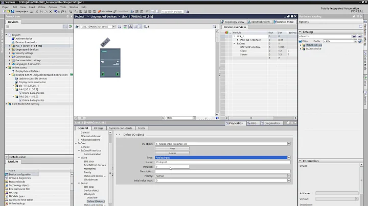 PN/BACnet Link: Data exchange between PROFINET and BACnet networks