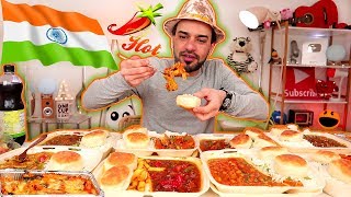 تحدي الأكل الهندي الحار - وجبة هندية عملاقة ومتنوعة ومليئة بالتوابل | Spicy Indian Food Challenge