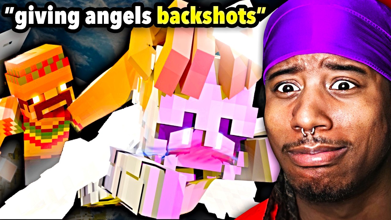 Cracking Angels in Minecraft Heaven...