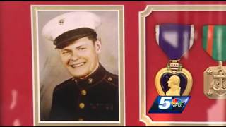 Son receives father's Purple Heart