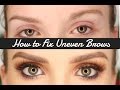 How to Fill In Uneven Brows | XxSarahNicolexX