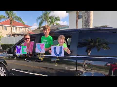 Crystal Lakes Elementary School teachers parade through neighborhoods