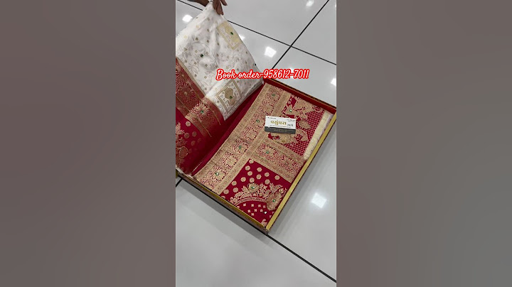 A very beautiful pure satin gharchola white and red colour Sarees #trending #shorts #youtube #insta