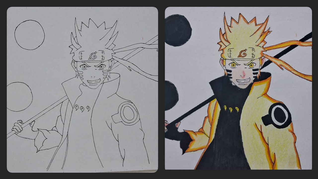 How to Draw Naruto Sage Six Paths - Naruto - YouTube