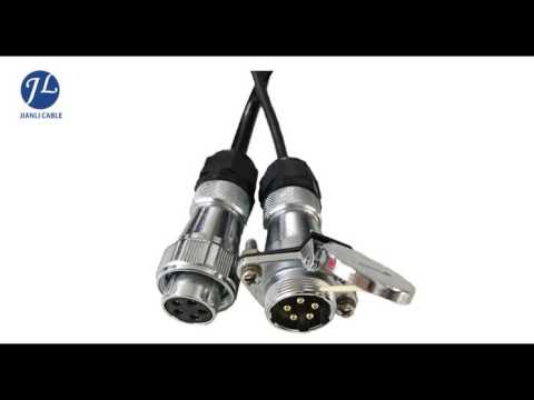 5pin metal truck trailer spiral cable for one camera view system