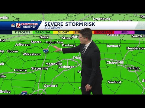 WATCH: Strong to severe storms possible Saturday PM