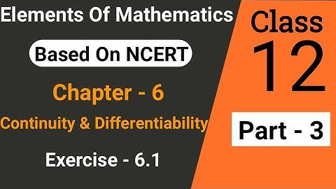 Elements of mathematics class 12th chapter 6 exercise 6.1 complete || EMF solutions Class 12 Ex 6.1