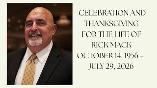Rick Mack Funeral  Service - August 2, 2026