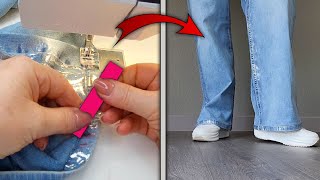 ✅Make sure! Hemming jeans, 3 minutes and a secret item. Amazing results