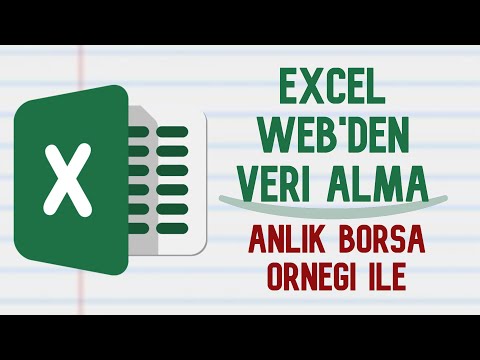 Excel İnternetten Veri Alma - Anlık Veri Borsa Exceli