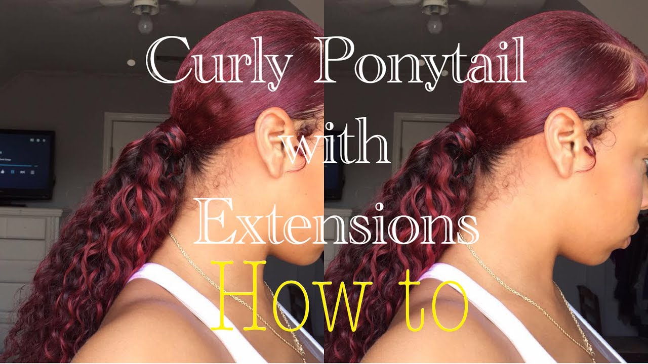 How To Red Curly Ponytail Using Extensions Krystal Kinslow