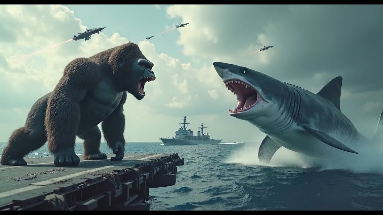 KONG VS MEGALODON: The Ocean Deep Sea Battle ! | King Kong Movie